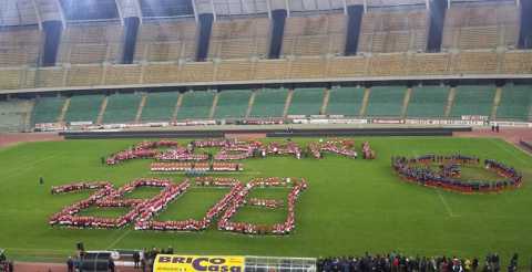 Duemila bambini allo stadio per la coreografia del calendario del Bari